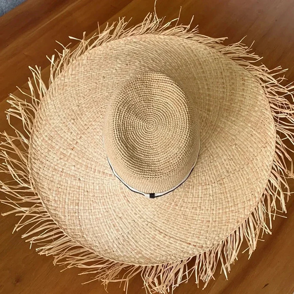 Like new in box MAISON MICHEL Paris Big Kate 20SS crochet straw hat size m - Picture 4 of 9